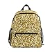 Zaino per bambini glitterato dorato per bambini/ragazzi/ragazza con sfondo glitterato texture carino bambini scuola materna libro borsa con cinturino toracico