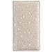 Sanlykate Glitter Checkbook Cover for Girl Women, RFID Blocking PU Leather Standard Register Check Book Case With Pen Inserts & Free Divider, Champagne