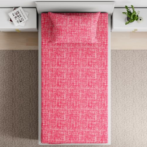 Image of Wakefit 100% Cotton 160 TC Flat Printed Bedsheet, Carlos Single Size (90x60 inches) / (2.29m*1.52m) with 1 Pillow Cover Carlos, Single