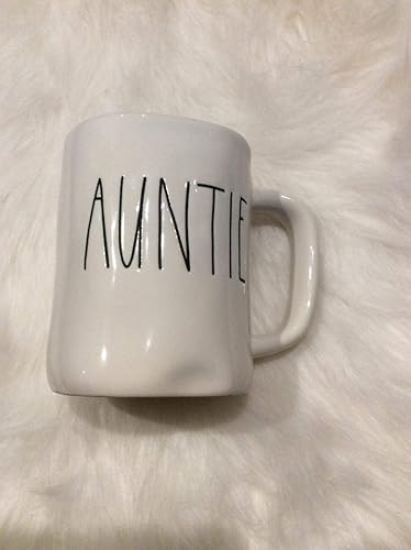 Rae Dunn - Taza de café con letras grandes, color blanco y negro