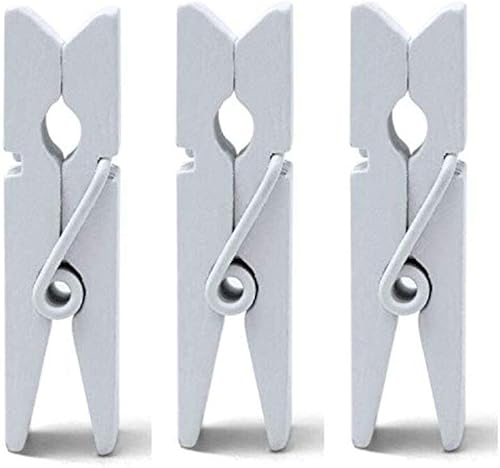 Miniatura 2 de Alfileres de madera, 100 clips de madera pequeños de 1.3 pulgadas con cordel de yute de 33 pies para clips de bolsa, bolsa de ropa, alfiler de ropa