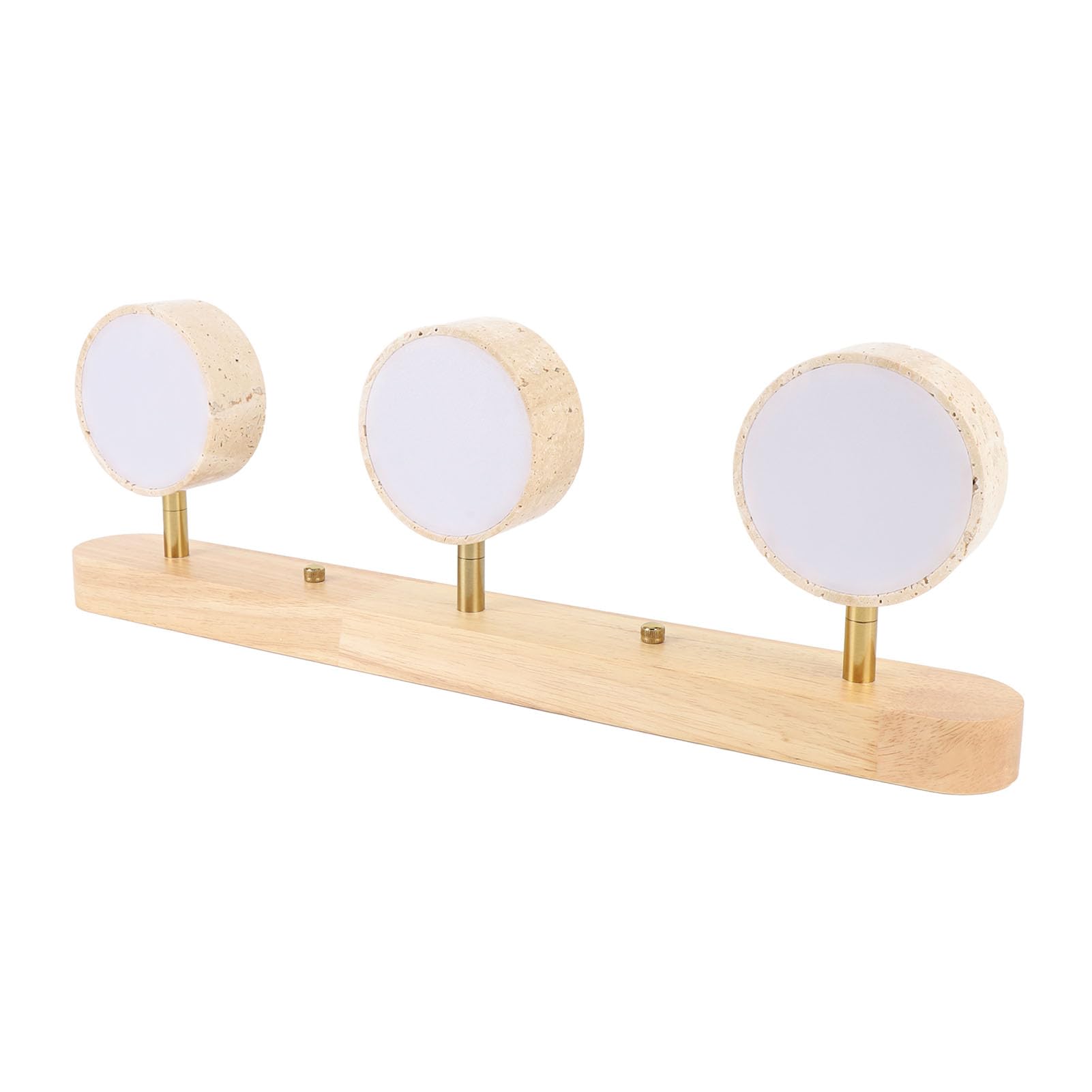 Greensen Lámpara Moderna de Madera para Baño sobre Espejo, Lámpara de Tocador de 3 Luces para Pasillo, Cocina, Vestidor