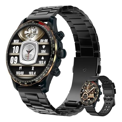 LogHog Smart Watches for Men,1.43" AMOLED Display Fitness Watch IP68 Waterproof Activity Tracker Smartwatches Compass Compatible with Android and iOS Devices Cover