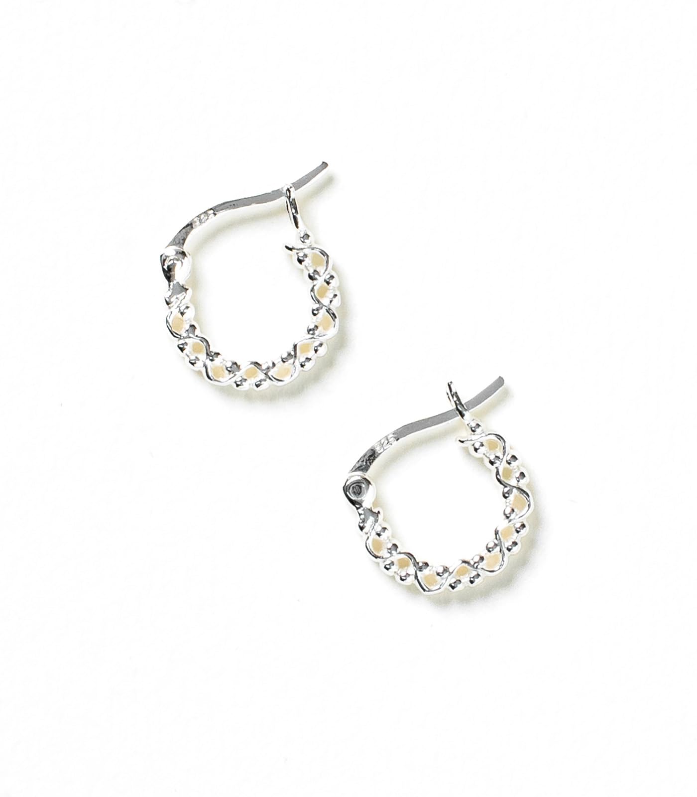 | 925 Sterling Silver | Small Twisted Hoop Earrings | Valentines Day Gift for Her | Gifts for Girlfriend, Women & Girls | With Certificate of Authenticity & Hallmark-image-1