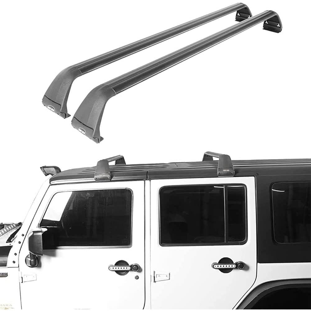 Barres de toit Jeep Wrangler : fixations anti-sifflement pour long trajet de vacances