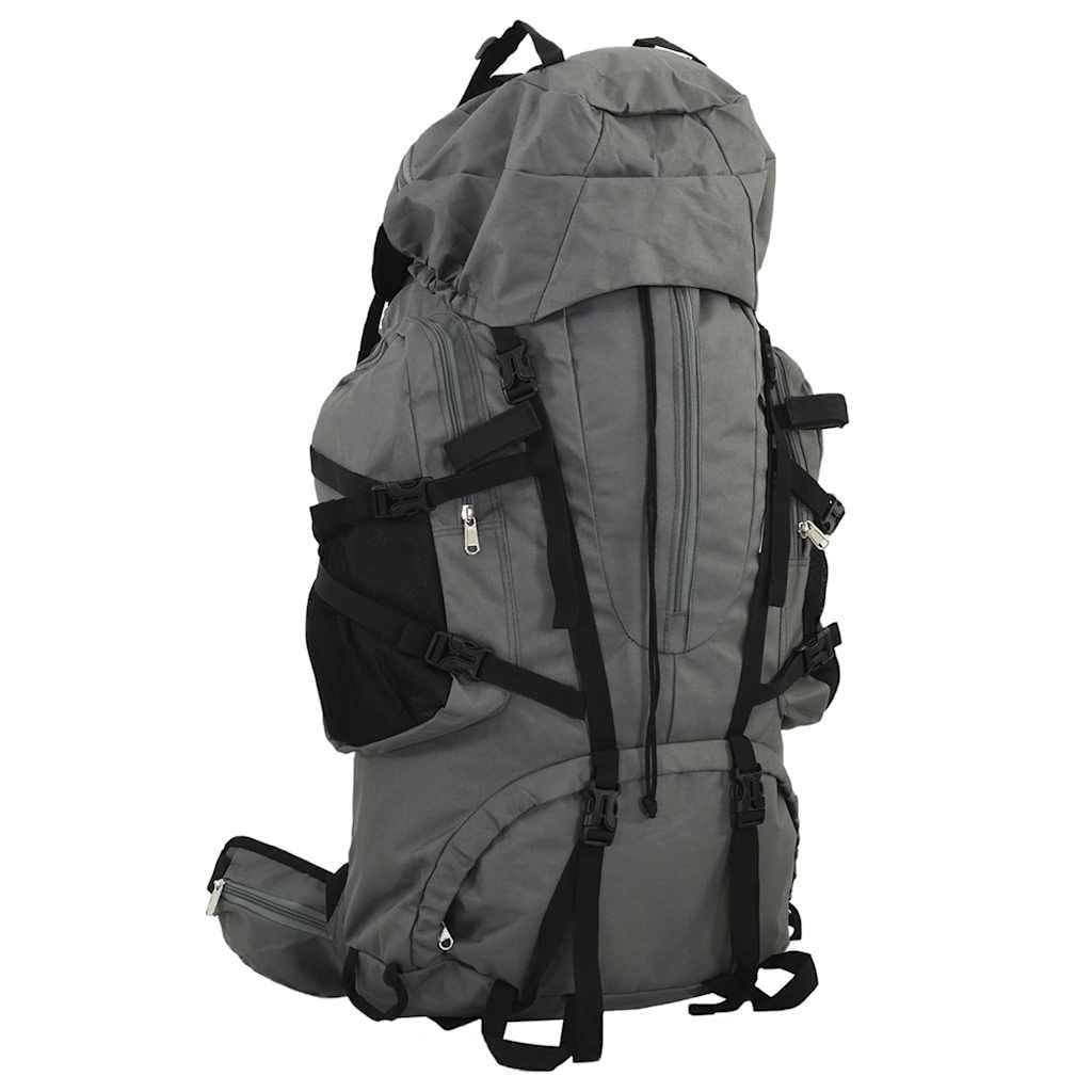 Plecak trekkingowy 60 l, czarny, wykonany z wytrzymałej tkaniny Oxford, na kemping i przygody na świeżym powietrzu, szary 3, L, Rzemieślnik
