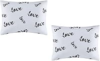 Vista 1 de 2 fundas de almohada de viaje para niños pequeños con estampado de amor, 15 x 20 pulgadas, con cierre de cremallera, funda de almohada rectangular
