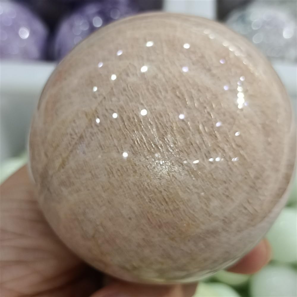 RVBLRDSE Orange Moonstone Ball Crystal Home Decor Gift Ornaments (Size : 400-450g) Gemstone Stone
