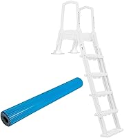 Vista 12 de XtremepowerUS Escalera para Piscina Elevada con Alfombrilla Protectora – Sistema de Escalones de Entrada Inclinada + Almohadilla de 10 x 24 Pulgadas