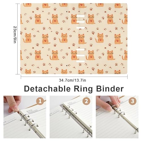 Carnet de notes A5 mignon motif patte de chat : une idée cadeau originale pour l'école - 2