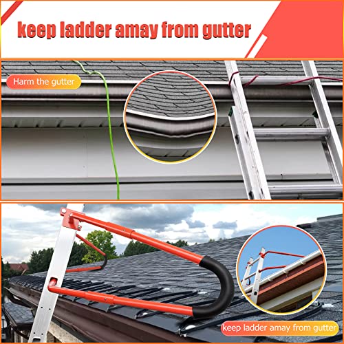 Sliimu Ladder Stabilizer Standoff Brackets With Foam Elbows And Anti Shedding Device,Ladder Stabilizer For Gutters, Extension Ladder Roof Standoff, Gutter Ladder Protector, Ladder Arm, 1 Pair, Orange #TOP5
