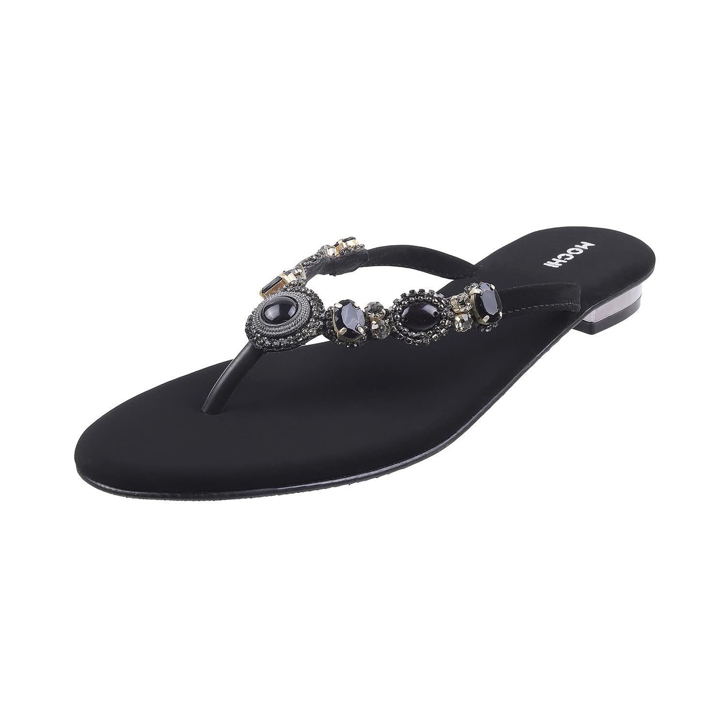 Mochi Women Black Synthetic Sandals - EU/40 UK/7-32-97 (B0D5BM3Q1L) Amazon Price History, Amazon Price Tracker