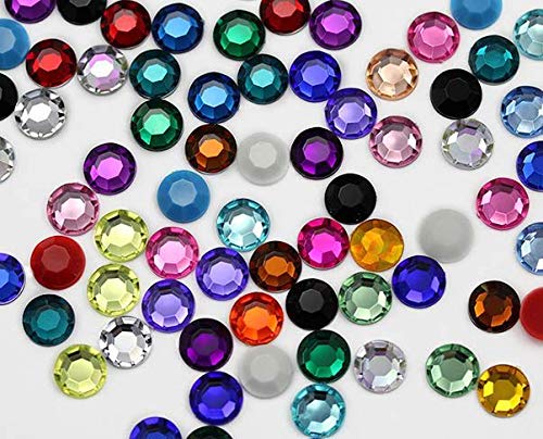 Allstarco 500Pcs 8Mm Ss40 White Chalk .H210 Acrylic Flat Back Rhinestones For Jewelry Making And Face Painting Card Making Embelishments Plastic Gems #TOP3