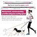 Hands Free Dog Leash for Running Walking Training Hiking, Dual-Handle Reflective Bungee, Poop Bag Dispenser Pouch, Adjustable Waist Belt, Shock Absorbing, Ideal for Medium to Large Dogs (Black W Pink)