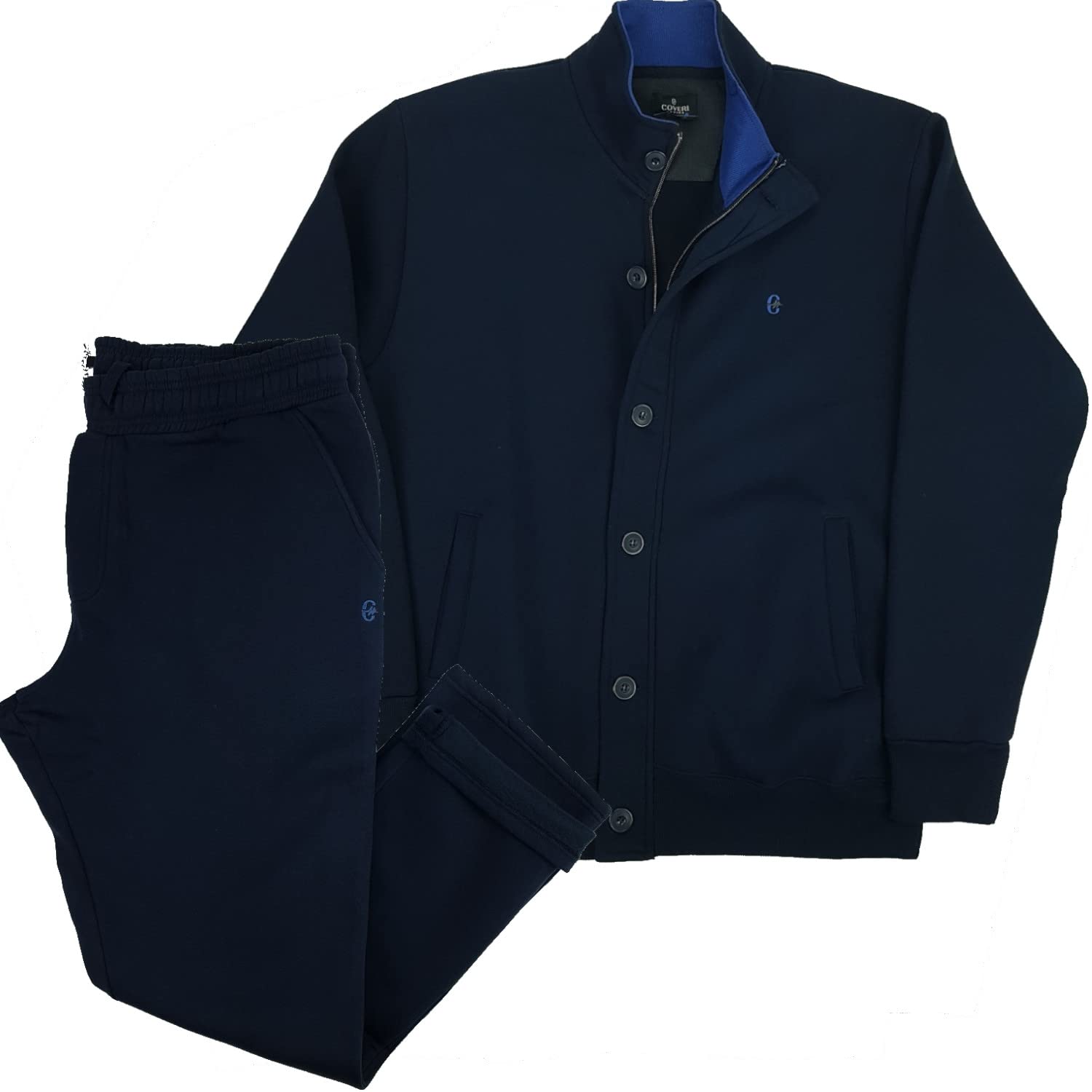 Coveri Tuta da Uomo Completa Felpata Zip Invernale Taglie Forti 3XL 4XL 5XL 6XL
