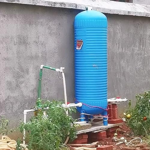 Druckbehälter Druckkessel Brunnenpumpen Druckbehälter, Große Und Kleine Kapazität, Vertikaler PE Wasserspeicherbehälter Unter Druck Mit Installationssatz, Für Die Haushaltswasserversorgung(60L - 35X80