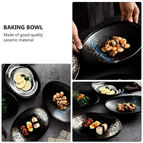 Doitol tigela de servir estilo japonês de cerâmica, tigela de salada, tigelas de cereal, tigela de f