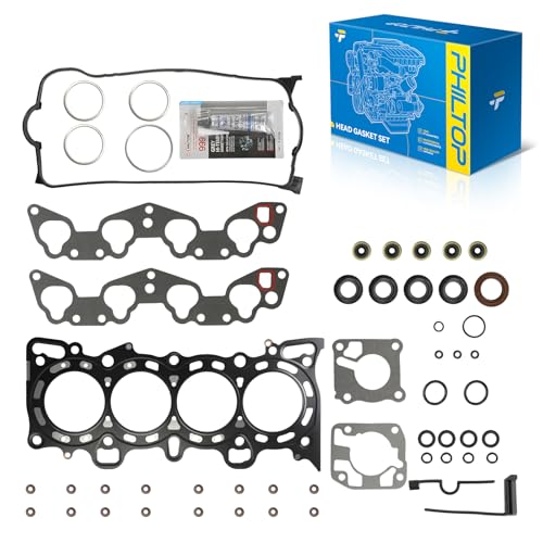 Image of PHILTOP HS9915PT Head Gasket Set Fit for Honda Civic 1992-1995, Civic del Sol 1993-1995, for 1.6L Engine Cylinder Head Gasket Kit, OE# HS5923W, 06110P07000, 06110P08010, 0322872, 025268501