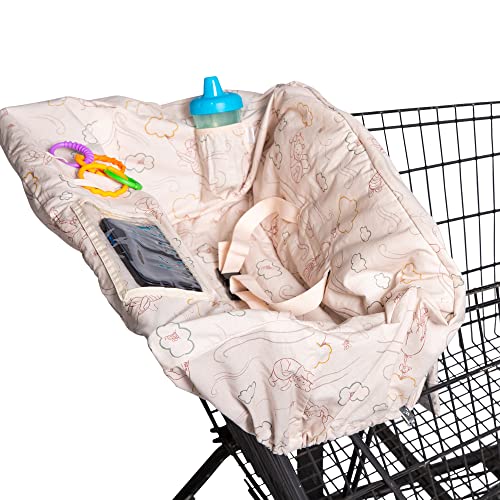 Image of Disney Baby by J.L. Childress Shopping Cart & High Chair Cover for Baby, Kids, & Toddler - Cover for Grocery Carts & Restaurants, for Boys & Girls, Universal Fit - Winnie The Pooh
