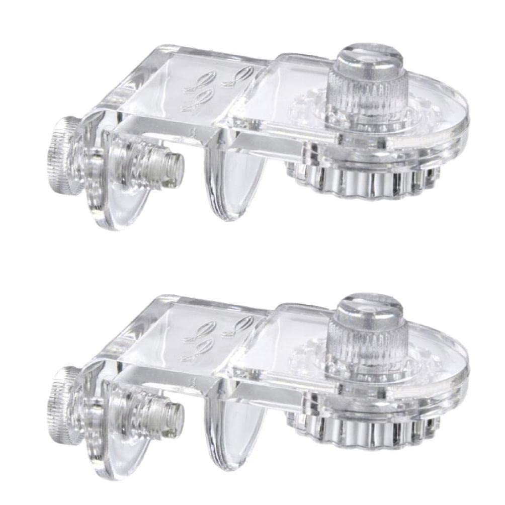 Angelluck Transparent 2 Pack Fish Tank Net Holder Acrylic Anti-Jump Screen Net Clamp Fixed Clip Aquarium Cover Holder Clips Easy To Install Aquarium Screen Net Cover Kit Fish Tank Anti Jump Net Cover