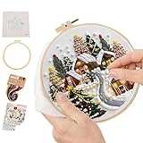 Photo Gallery gungtj kit ricamo a mano | kit per decorazioni natalizie ricamo per principianti | forniture artigianali decorazione casa con filo e aghi per progetti artistici adulti bambini donne | festa di Photo Gallery gungtj kit ricamo a mano | kit per decorazioni natalizie ricamo per principianti | forniture artigianali decorazione casa con filo e aghi per progetti artistici adulti bambini donne | festa di