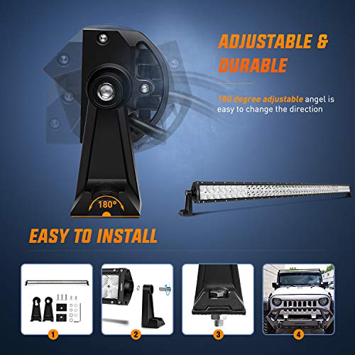 Nilight NI 300W 01A 15026C-A Led Light Bar 52Inch 300W Spot Flood Combo Led Driving Lamp Off Road Lights Led Work Light For Trucks Boat Jeep Lamp,2 Years Warranty thumb #4