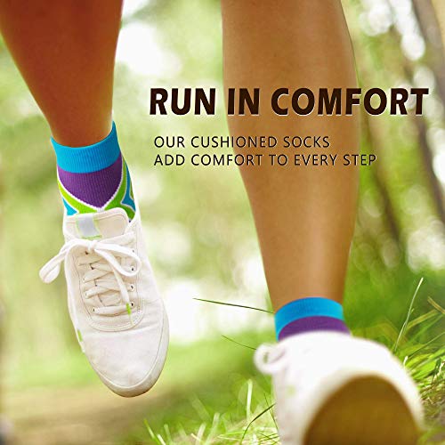 Image of NEWZILL Ankle Compression Socks for Men & Women, Cushioned Low Cut Compression Running Socks with Ankle Support