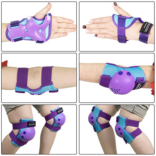 Knee Pad for Kids Knee Pads Elbow Pads Guards Protective Gear Set for Wrist Guards Toddler,Roller Skates Scooter Inline… - Image 4