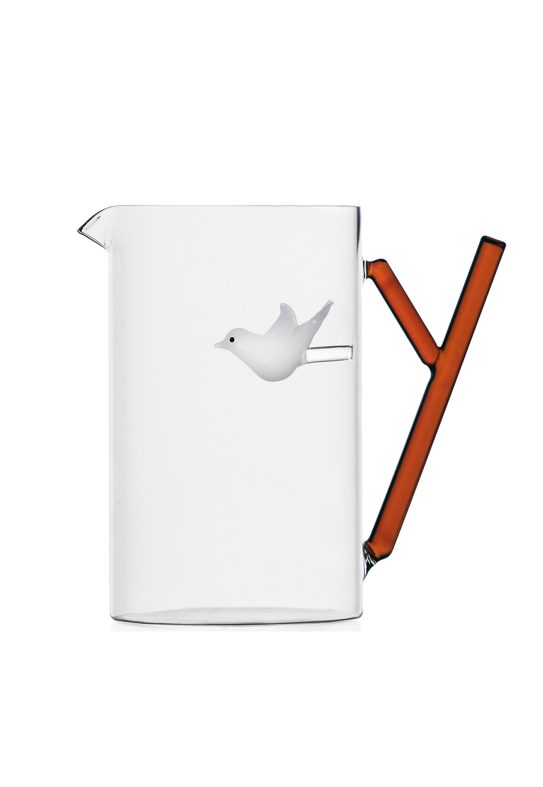 Ichendorf Milano Brocca Uccellino, Collezione Animal Farm, 145 cl, Vetro Borosilicato, Fatto a Mano