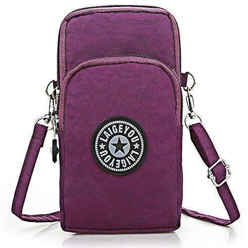 Sports Armband Outdoor Sweat-Proof Running Armbag Cross-Body Shoulder Casual Wallet Purse Gym Fitness Cell Phone Bag Key Holder for iPhone 13 Pro/ 12 Pro/Xs Max/Xr,Galaxy S10 Plus, P30 Pro (#4)