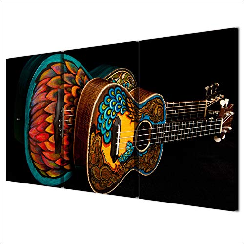 Tableau guitare en 3 panneaux pour une décoration murale moderne
