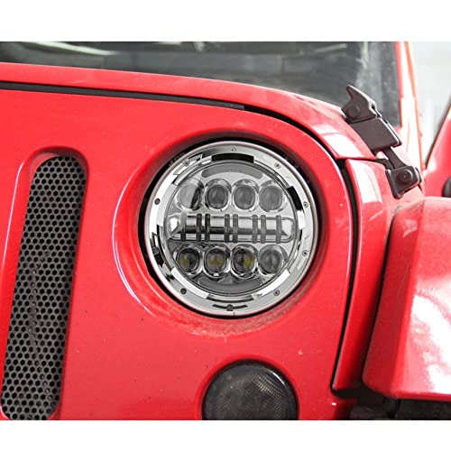 7 Polegada Farol Alto Baixo Feixe 80W Projetor Farol H4 Para Jeep Wrangler 2 Peças,Black