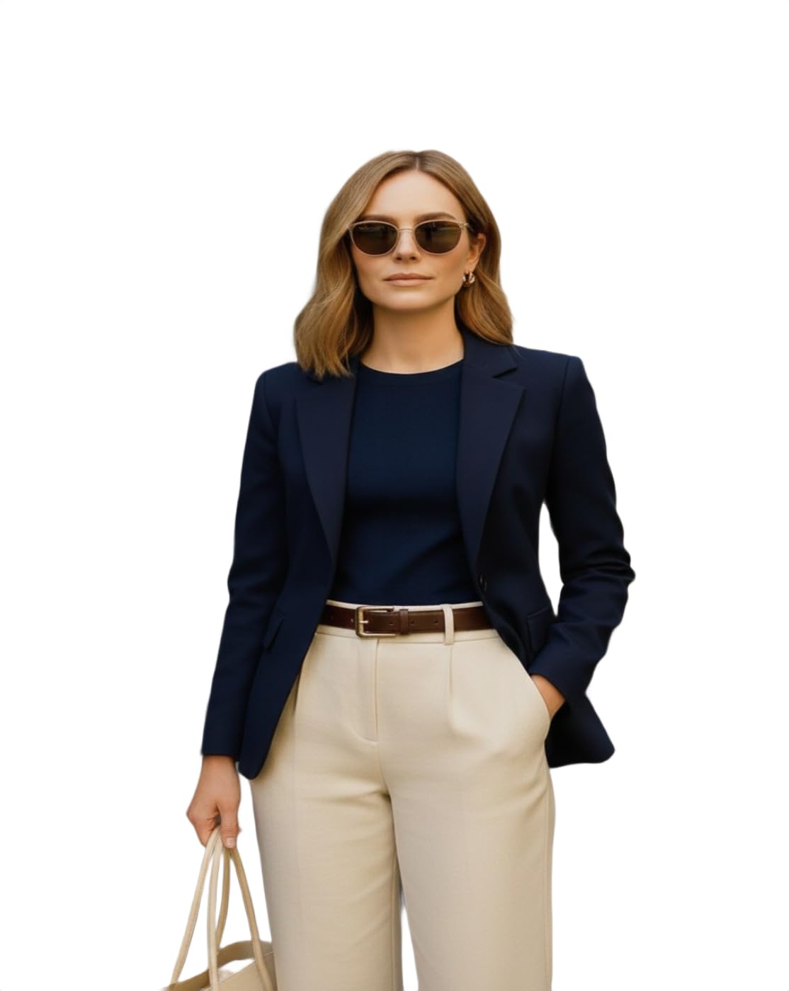 Women Tailored Fit Blazer | Navyblue Formal Business Wear Blazer