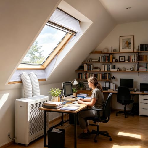 Barrera térmica de ventana para aire acondicionado con cremallera 2