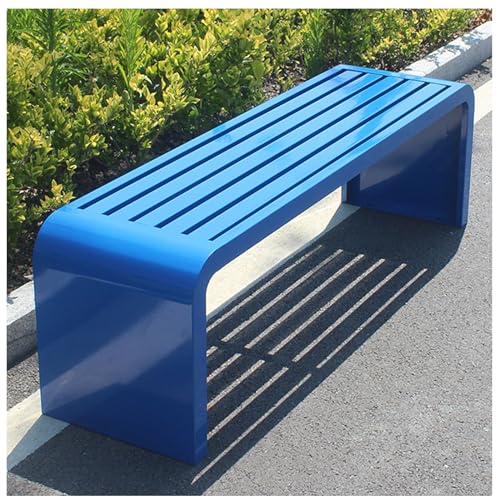 Banc de parc en métal noir 120 cm idéal pour aménagement de cour