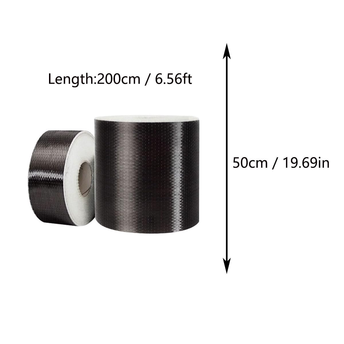 Carbon Fiber Cloth Mat - 300 g/m² Aerodynamic Graphite Fabric, High Strength Lightweight Material, Flexible & Durable for Industrial, DIY & Automotive Applications(50X200CM)