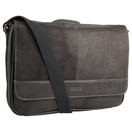 Kenneth Cole REACTION Leather Laptop Messenger Bag