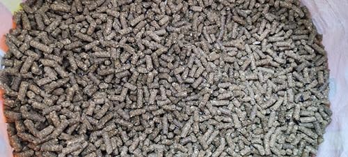 Image of WOODFRESS Wood Pressed Oil Cake Pellets, Cattle & Animal Feed, Plant Fertilizer, Food for Cow, Buffalo & Bulls (Safflower Oilcake Pellets 5Kg)