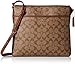 Coach Women's Signature Pvc File Bag, Khaki Saddle