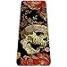 AMEILI Tapis de yoga pliable de 6 mm d'épaisseur antidérapant et doux et léger pour le yoga, le pilates et le fitness (182,9 x 61 x 6 mm) Motif têtes de mort et roses