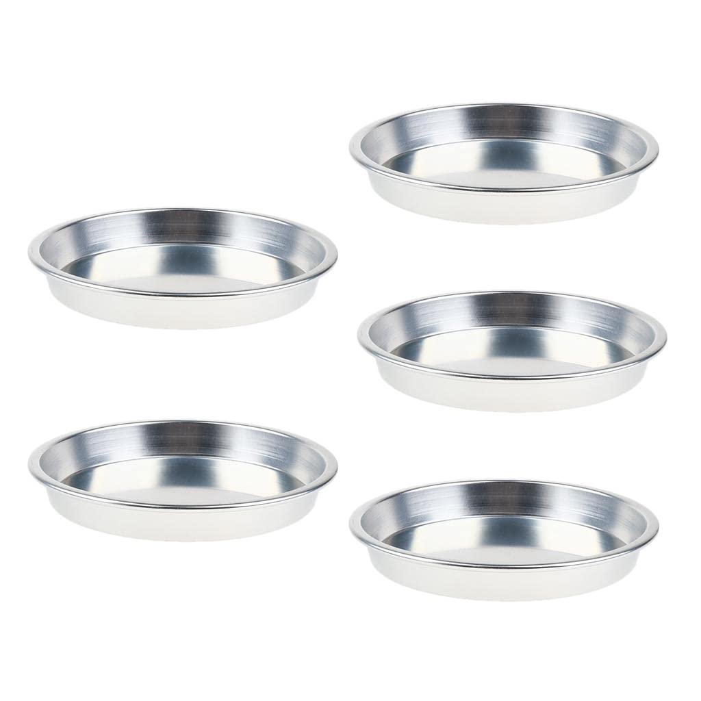 Juego de 5 platos de camping al aire libre | Recipiente de aluminio para alimentos para barbacoa | Apilable y peso | Bandeja de picnic para senderismo y viajes