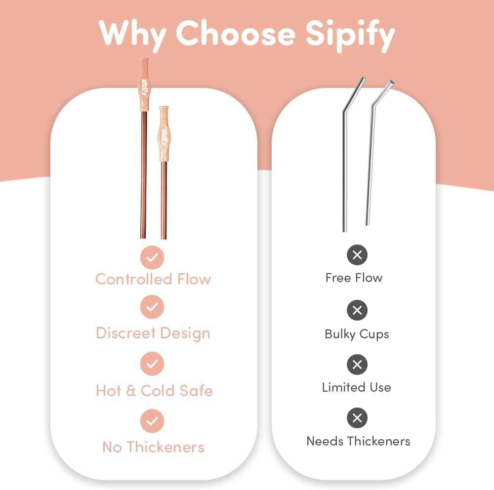 Protect Teeth from Coffee & Tea Stains - Maintain Teeth Whitening - Reusable Straws for Hot Drinks by Sipify - Anti-Wrinkle Stainless Steel Straws with Silicone Cover Aerate to Protect from Scalding