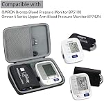 co2CREA Hard Case for OMRON Bronze Blood Pressure Monitor BP5100 / 5 Series Upper Arm Blood Pressure Monitor BP742N, Portable Travel Case Replacement