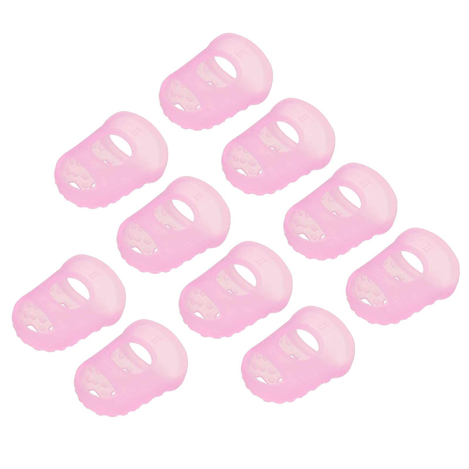 YOKIVE 20 Pcs Fingertip Protector Silicone Fingertip Covers | Protect Fingers, Great for Playing Guitar, Sewing, Cutting (Pink, 28mm/1.1-inch)