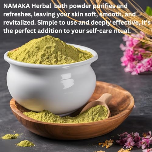 Image of NAMAKA 100% Herbal Ubtan Bath Powder - Natural Body Scrub & Face Pack for Glowing Skin, Exfoliating, Nourishing & Soothing Aromatherapy (500 gram)