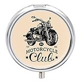  Pilulier Moto Boîte À Pilules Journaliers Pour Vitamines Suppléments Et Médicaments 5x5cm