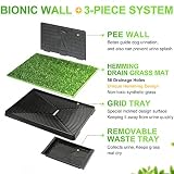 Hompet Hundeklo Hundetoilette Welpentoilette Trainingsunterlage, 2 PCS künstliche Grastrainingspads Indoor Hundetöpfchen, Hunde Training Rasenmatte für Kleine Hunde Grosse Hunde ältere (76 x 51 cm)