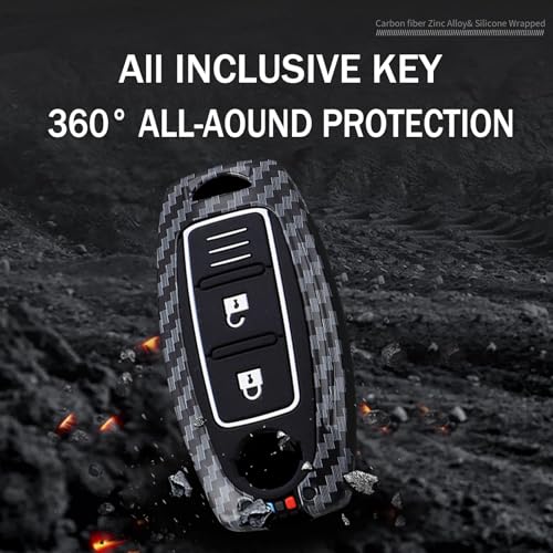 Coque de clé Infiniti G35 FX35 protection métal carbone - 6