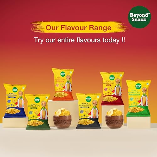Image of Beyond Snack Nendran Kerala Banana Chips | Combo pack (Original salted, Peri Peri, Sour cream Onion & Parsley)| Thin Crunchy Crispy Snack |300g (100g*3packs) (Pack of 3)