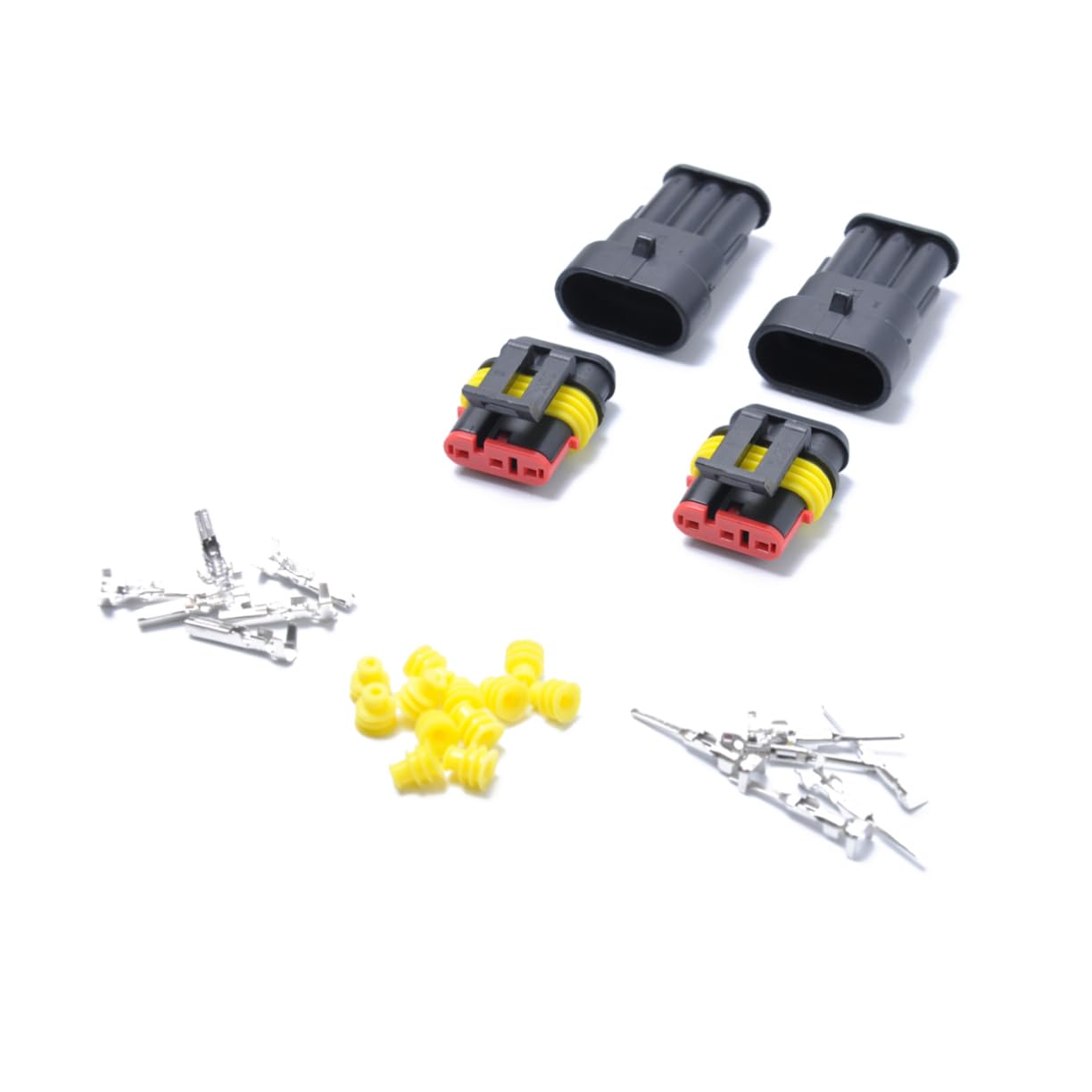 3 Piezas 3 Cable Terminal Eléctrico Conectores Eléctricos Automotrices Conector Eléctrico a Prueba De Agua Conectores Eléctricos Impermeables Conectores Terminales Forma De 3 Pines OUNONA